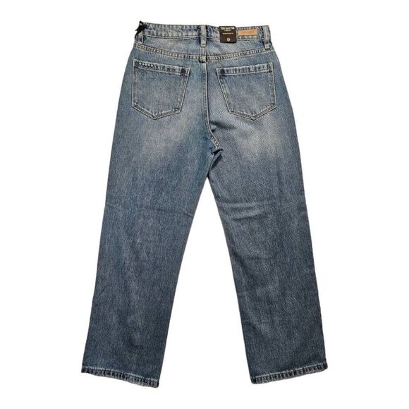 BLANK NYC The Baxter Ribcage Straight Leg Crop Pant Jeans On Ocean Time 26 - Picture 2 of 13